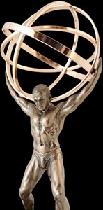 Atlas bronze figur dekorativ kunst til stue